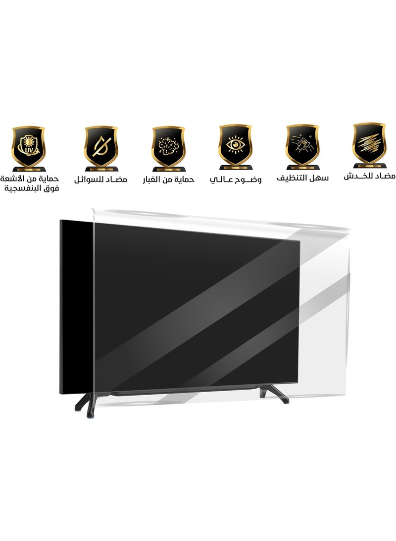 AK series 50 inch screen protector, high-quality shatterproof shield for flat screen, scratch-resistant, eye protection from UV rays, protection against liquids - Image 2